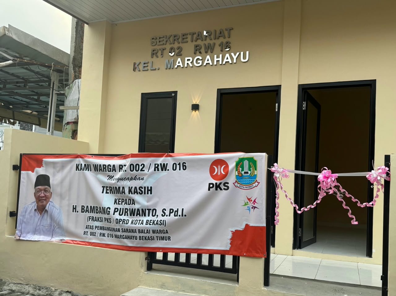 Warga Margahayu Apresiasi Bambang Purwanto atas Pembangunan Balai Warga