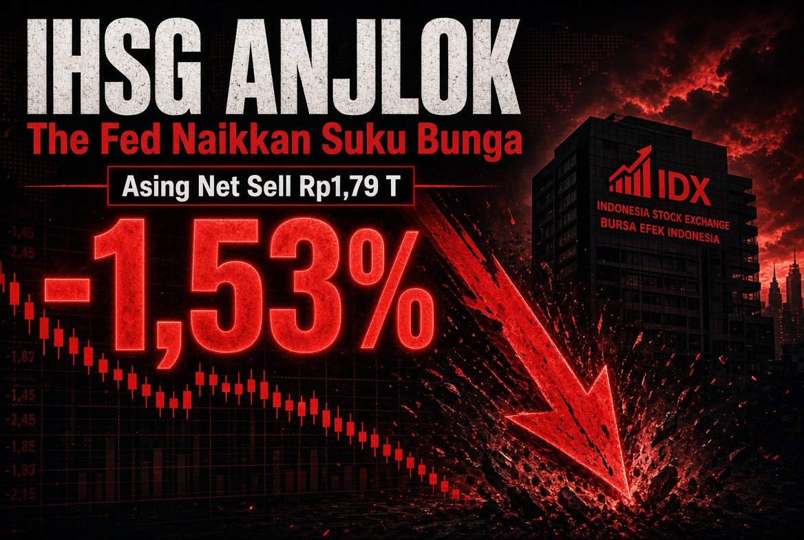 IHSG ANJLOK 1,53% SEPEKAN! The Fed Naikkan Suku Bunga, Asing Kabur Rp1,79 T — Investor Indonesia Siap-Siap?